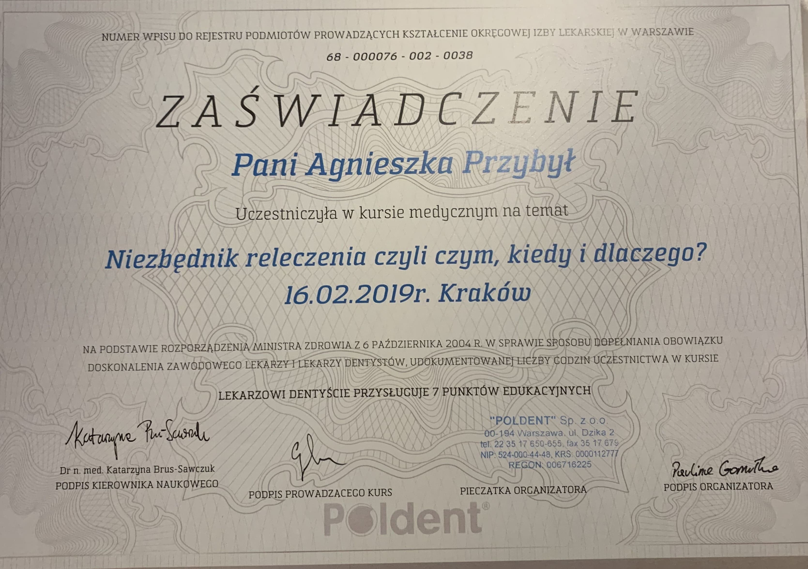 certyfikat