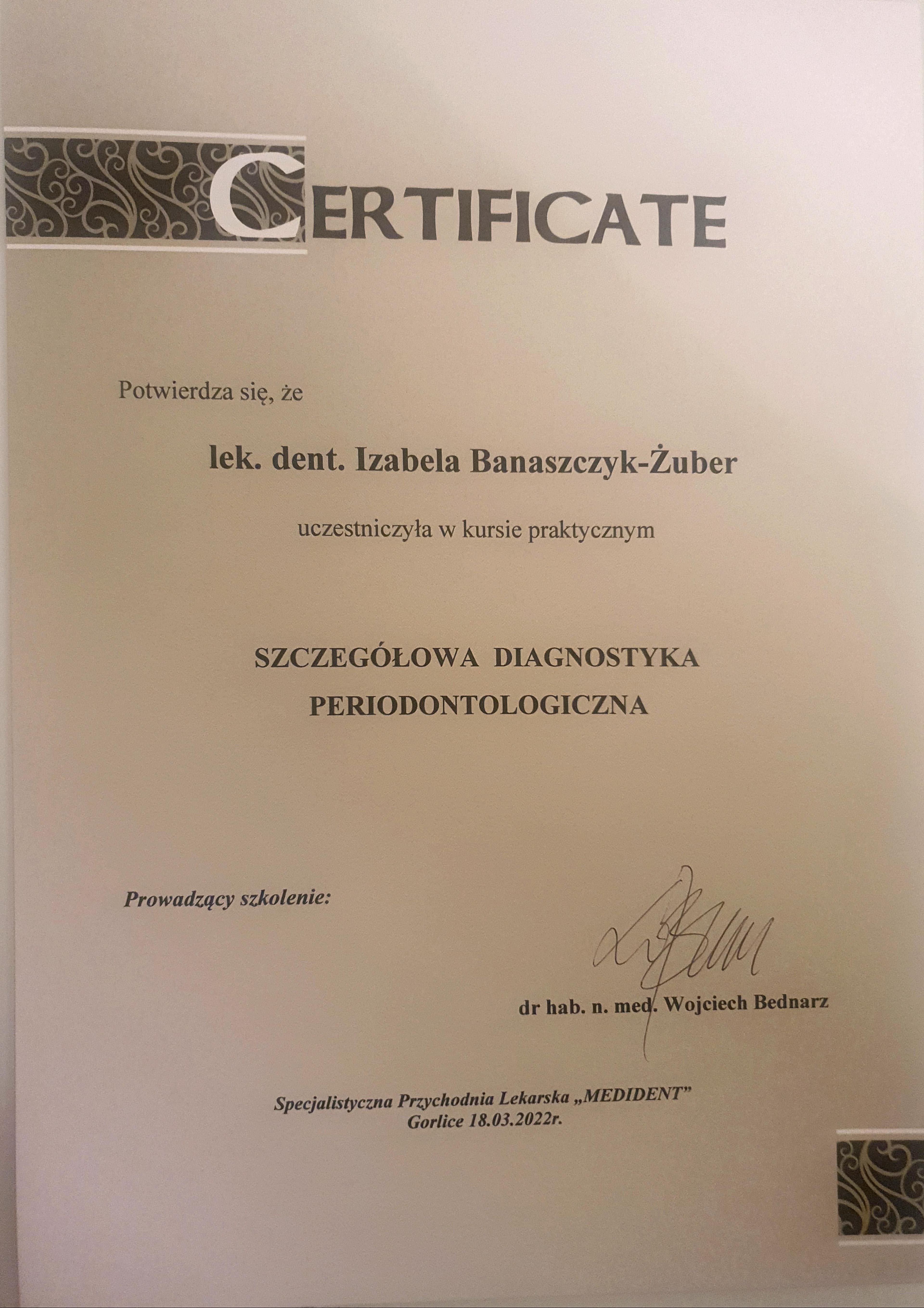certyfikat